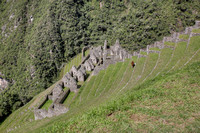 Winay Wayna Ruins from side, Inca Trail, Peru 2