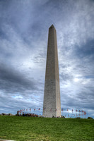 Washington Monument dark clouds, DC vert