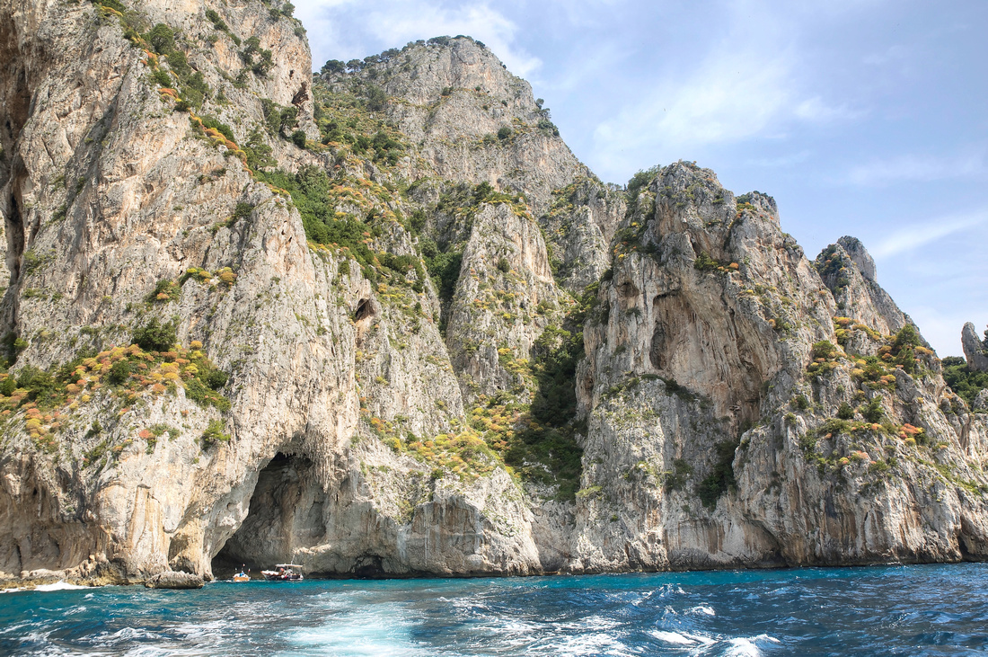 Capri Isle White Grotto Cliff, Italy