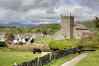 Hawkshead Church and Pony, England