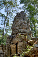 Faces on gate at Angkor Wat, Cambodia