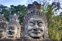 Angkor Thom South Gate Bridge Statues 1